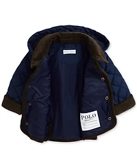Polo Ralph Lauren Baby Boys Corduroy-Trim Barn Jacket With Removable Hood