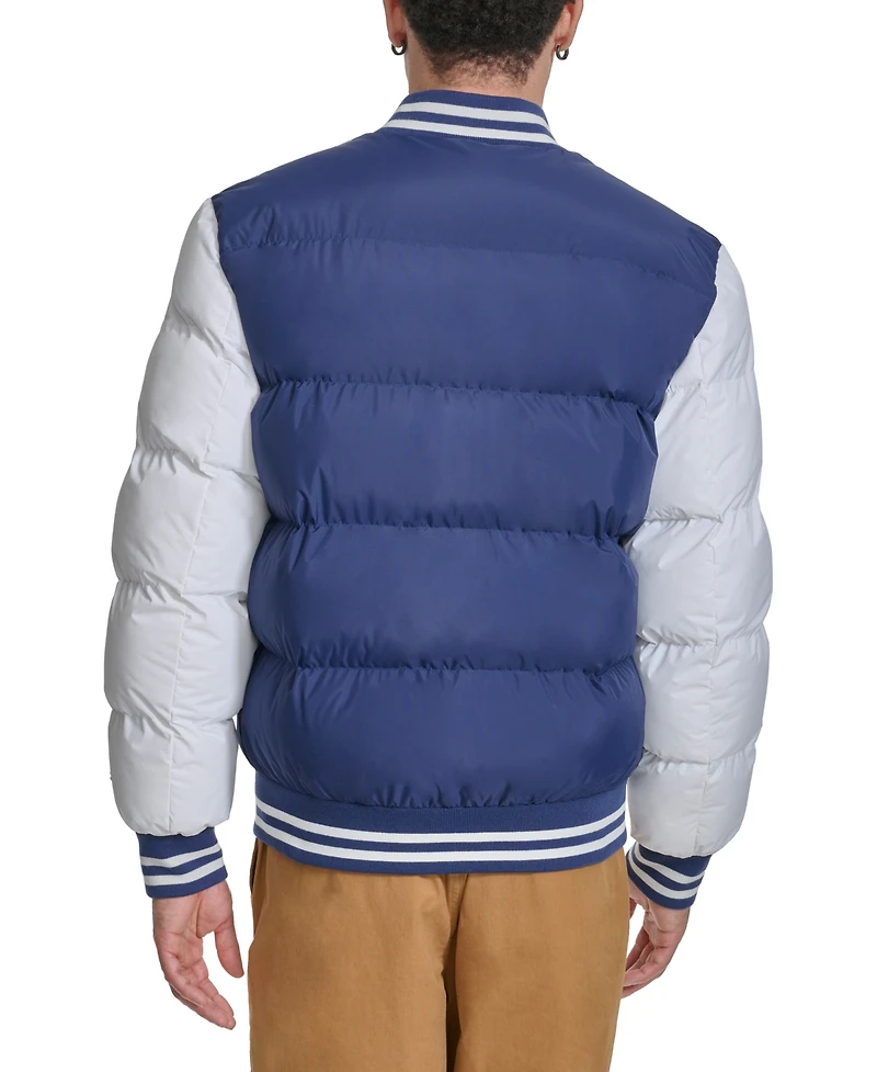 Champion Men's Quilted Full-Zip Varsity Puffer Jacket