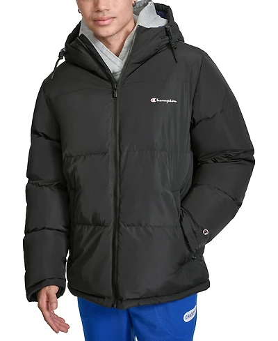 Champion Men's Quilted Full-Zip Hooded Puffer Jacket