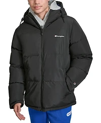 Champion Men's Quilted Full-Zip Hooded Puffer Jacket