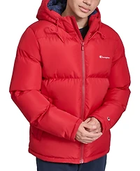 Champion Men's Quilted Full-Zip Hooded Puffer Jacket