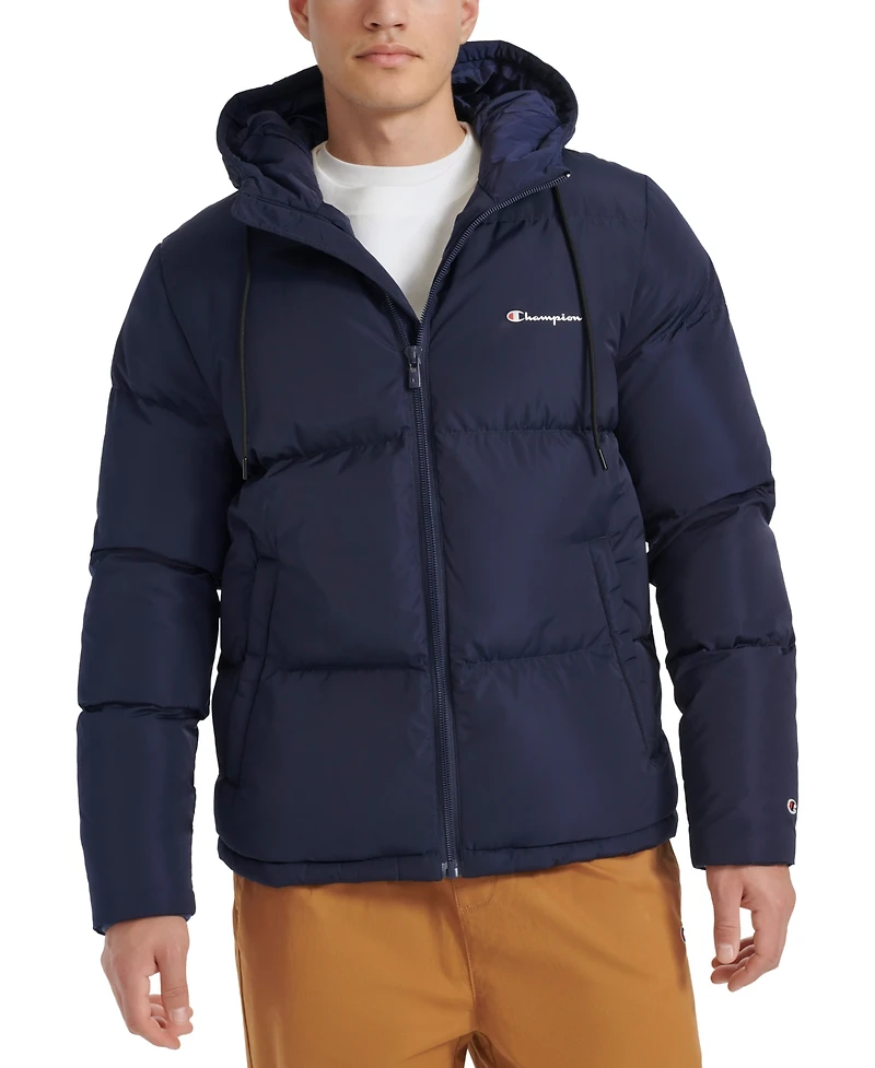 Champion Men's Quilted Full-Zip Hooded Puffer Jacket