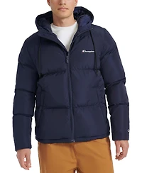 Champion Men's Quilted Full-Zip Hooded Puffer Jacket