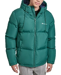 Champion Men's Quilted Full-Zip Hooded Puffer Jacket