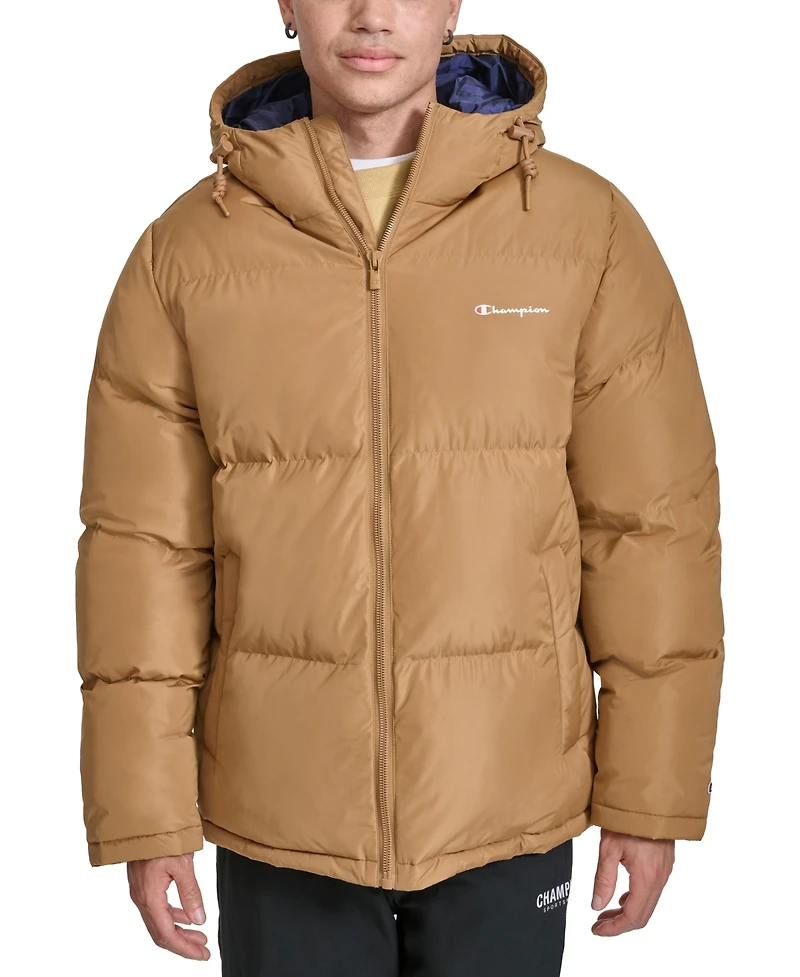 Champion Men's Quilted Full-Zip Hooded Puffer Jacket