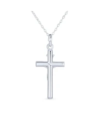 Bling Jewelry Christian Catholic Religious Jesus Inri Crucifix Cross Pendant Necklace Sterling Silver 1.25 Inch