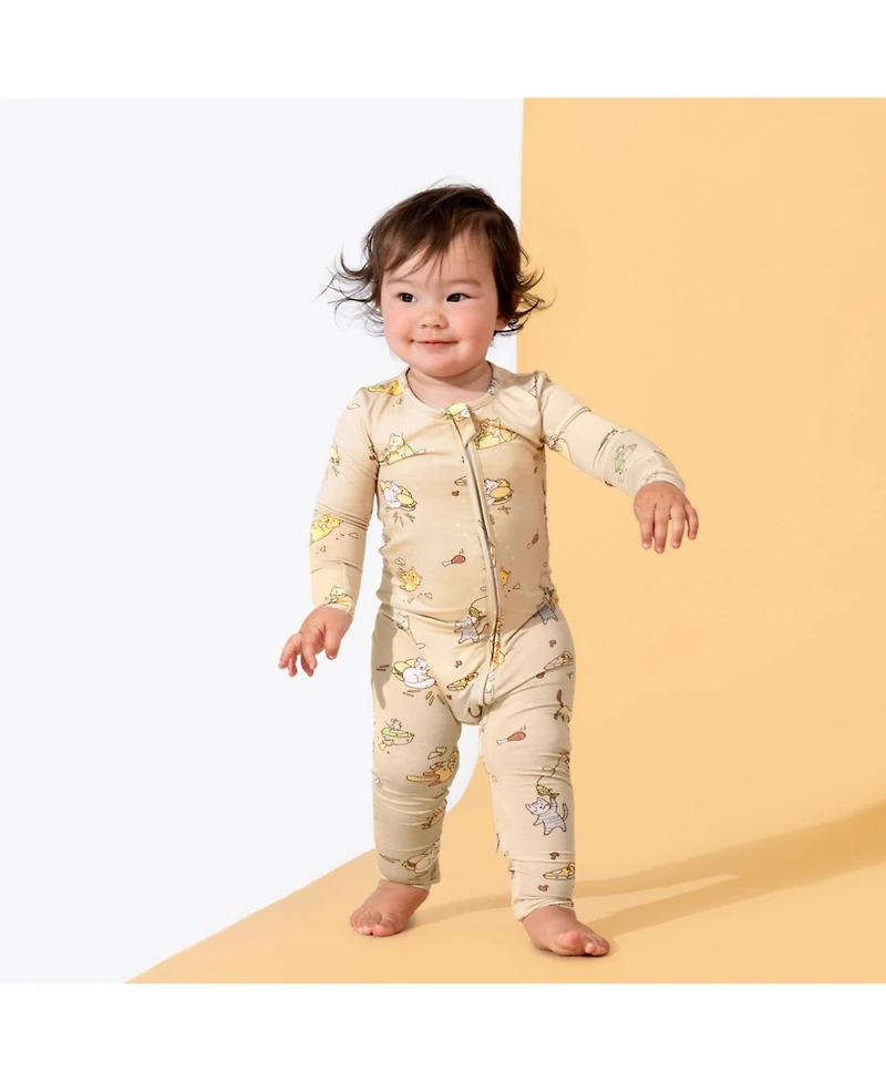 Bellabu Bear Baby Boys or Girls, Foodie Cats Convertible Footie