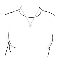 Bling Jewelry Dainty 4 Prong Set 1.25 Ct Solitaire Square Princess Cut White Synthetic Opal Pendant Necklace Sterling Silver