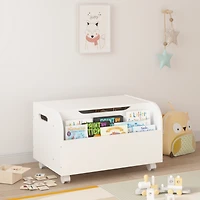 Spacious Mdf Toy Box with Bookshelf for Toys, Books, Arts & Crafts