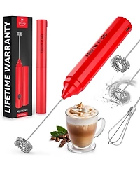 Zulay Kitchen Froth N Go Rechargeable Milk Frother with Case for Lattes