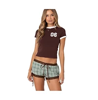 Edikted Women's Kassidy contrast T shirt