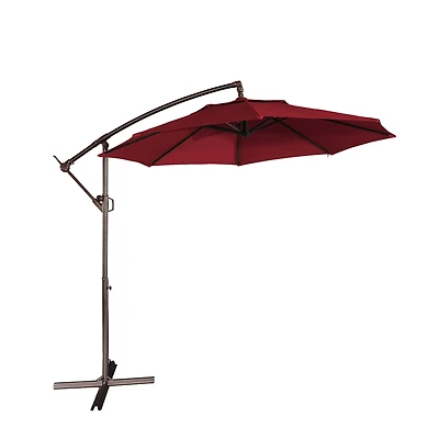 Mondawe 10 Ft Outdoor Cantilever Uv Protective Patio Offset Umbrella for Balcony