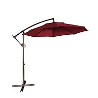 Mondawe 10 Ft Outdoor Cantilever Uv Protective Patio Offset Umbrella for Balcony