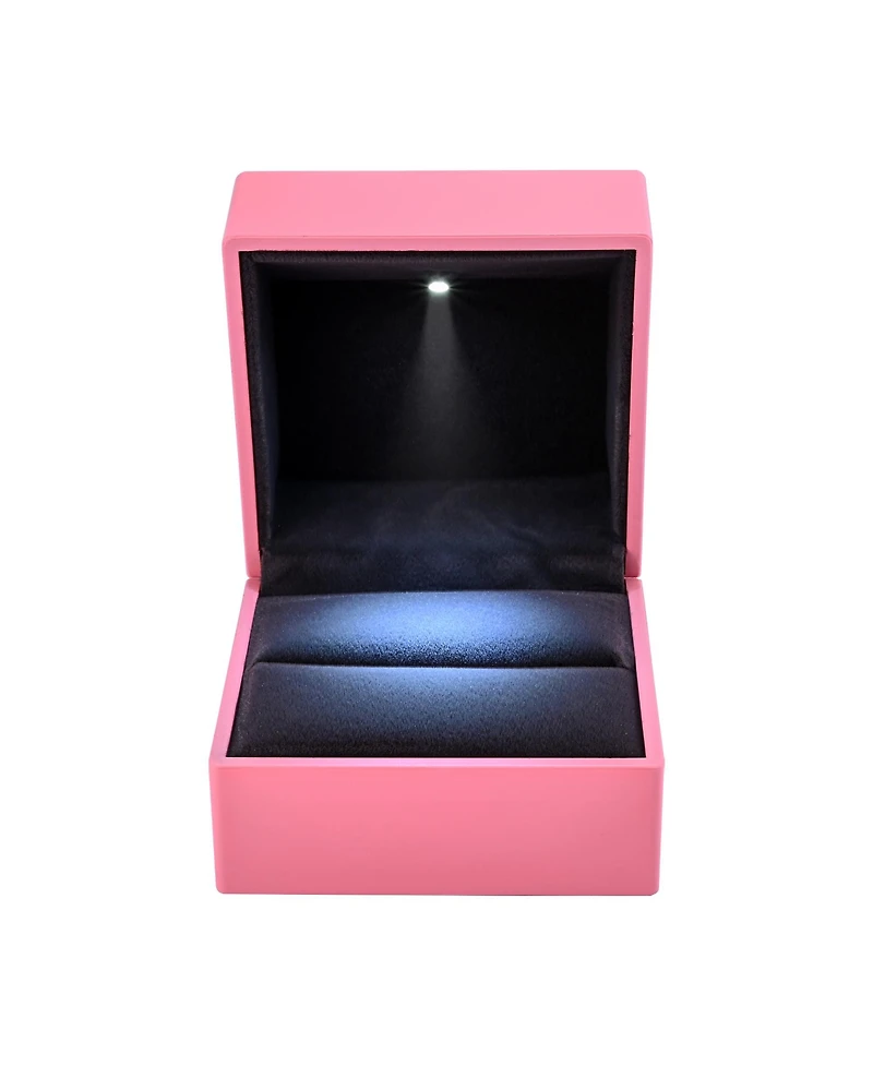Led Ring Box Jewelry Wedding Engagement Proposal Lighting Ear Ring Storage Case