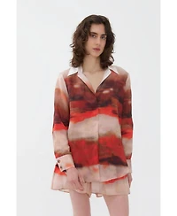 Nocturne Women's Printed Flowy Shirt