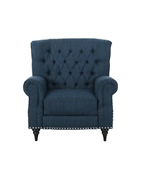 Streamdale Classic Style Navy Blue Fabric Push Back Chair