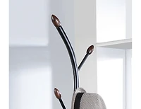 Streamdale Arles Metal Black and Walnut Standing Coat Rack