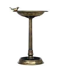 Outsunny 28" Antique Bird Bath with Pedestal Birdbath Bowl, Bronze