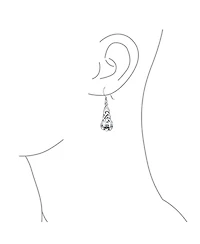 Bling Jewelry Friendship Bff Heart Circle Irish Love Symbol Celtic Claddagh Dangle Earrings Oxidized Sterling Silver Fish Hook