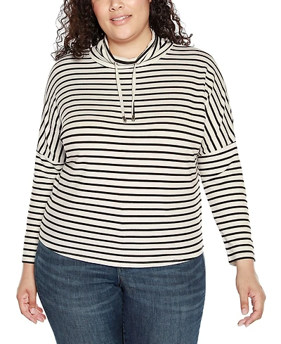 Belldini Plus Size Cowl-Neck Dolman-Sleeve Top