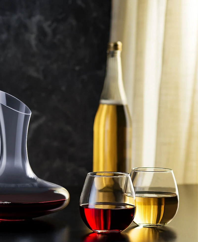 JoyJolt Spirits Stemless Red Wine Glasses, Set of 4