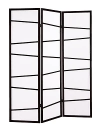 Streamdale 3-Panel Screen Room Divider, Black