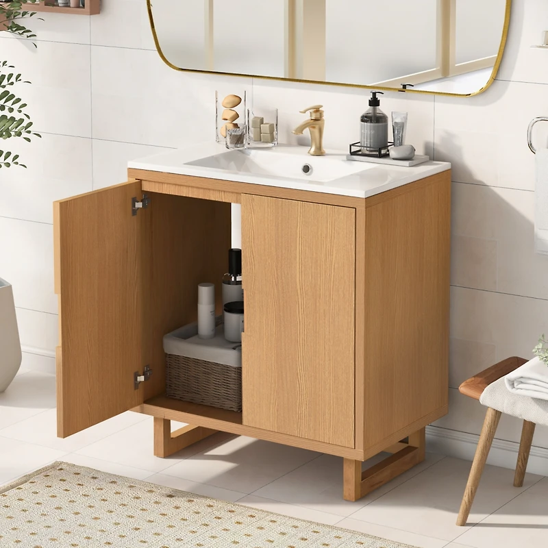 Streamdale Premium Solid Wood Bathroom Vanity (30")