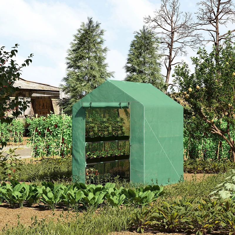 Portable Walk-In Greenhouse for Plant Protection, Control & Organization
