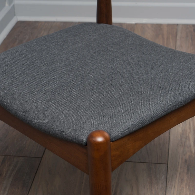 Streamdale Mid-Century Modern Upholstered Rubberwood Chair Set