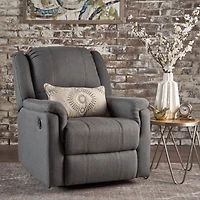 Streamdale Cozy Charcoal Swivel Glider Recliner