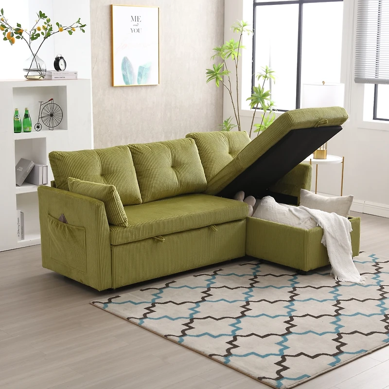 Streamdale Spacious Modular Sofa with Hidden Storage and Durable Velvet Fabric