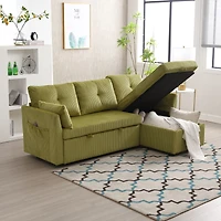 Streamdale Spacious Modular Sofa with Hidden Storage and Durable Velvet Fabric