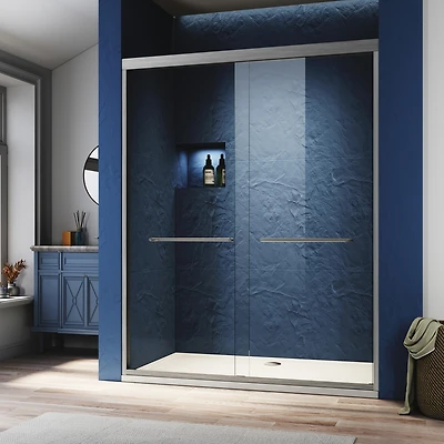 Streamdale Premium Sliding Shower Doors, Tempered Glass, 56-60