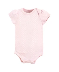 Hudson Baby Girls Cotton Bodysuits 3-Pack