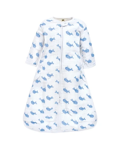 Hudson Baby Boys Long-Sleeve Muslin Wearable Sleep Blanket