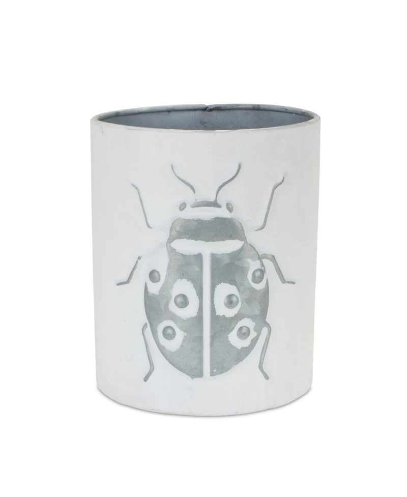 Slickblue Set of 3 Brushed Metal Insect Pots for Contemporary Indoor Decor