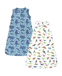 Hudson Baby Boys Cozy Interlock Cotton Sleeveless Wearable Blanket