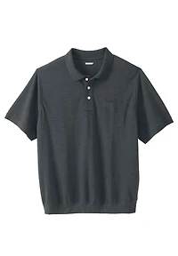 KingSize Big & Tall No Tuck Pocket Shrink-Less Cotton Polo Shirt
