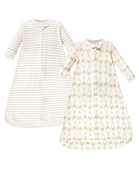 Hudson Baby Boys Unisex Cotton Full-Body Slumber Sack with Long Sleeves