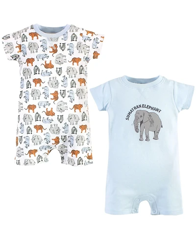 Touched by Nature Baby Boys Unisex 2 Pack of Natural Rompers