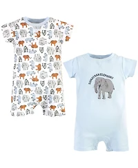 Touched by Nature Baby Boys Unisex 2 Pack of Natural Rompers