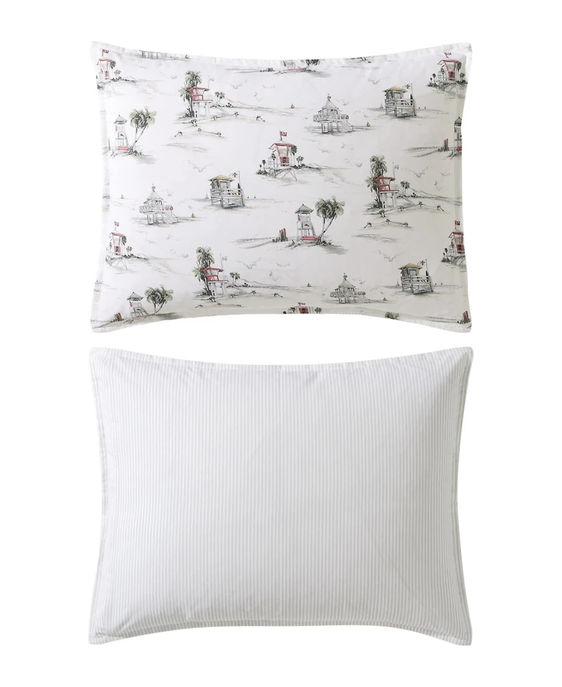 Closeout! Tommy Bahama Home Beach Club Reversible 3 Piece Duvet Cover Set