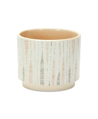 Slickblue Set of 3 Blush Patterned Stacking Pots for Stylish Indoor and Outdoor Decor