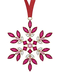 Swarovski Red Crystal Hanging Snowflake Ornament