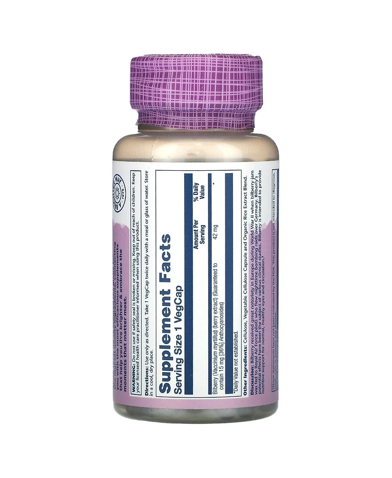 Solaray Vital Extract Bilberry 42 mg