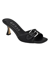 Guess Women's Dista Buckle Kitten Heel Sandals