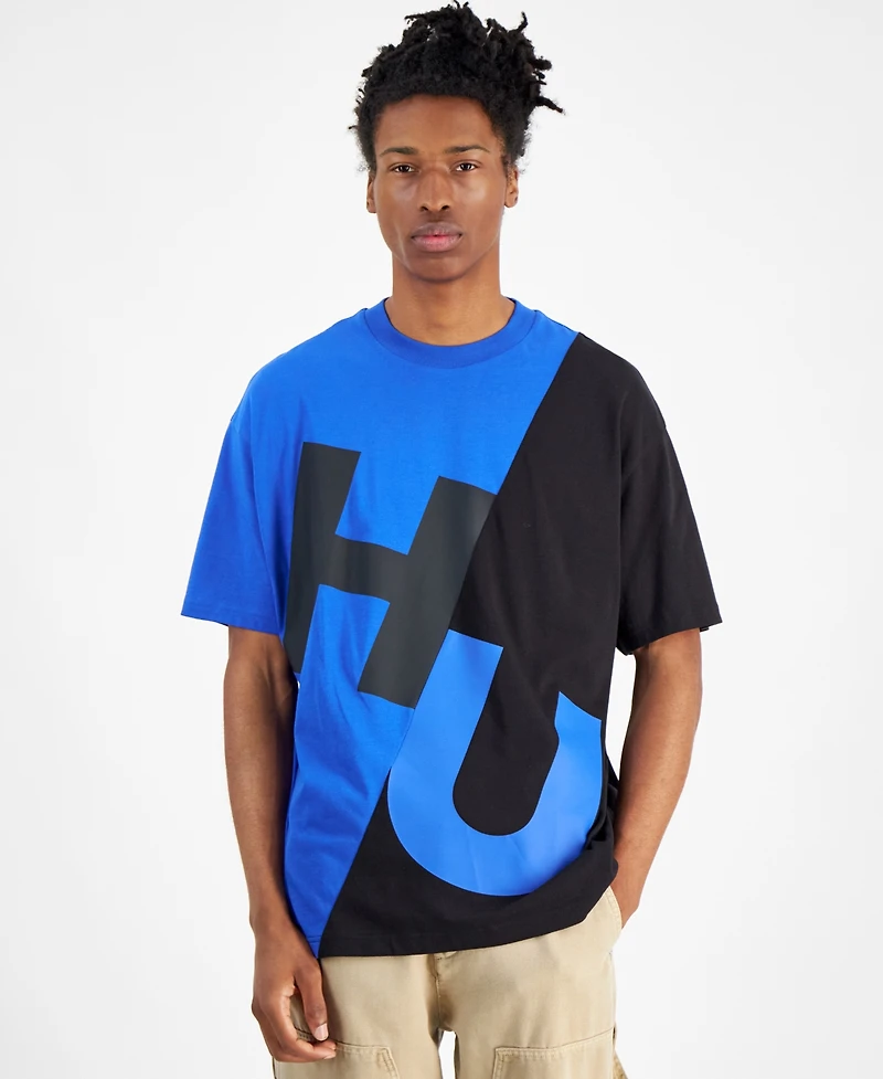 Hugo by Hugo Boss Men's Loose-Fit Colorblocked Logo Graphic T-Shirt