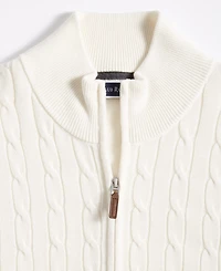 Club Room Men's Cable-Knit Full-Zip Sweater, Created for Macy's