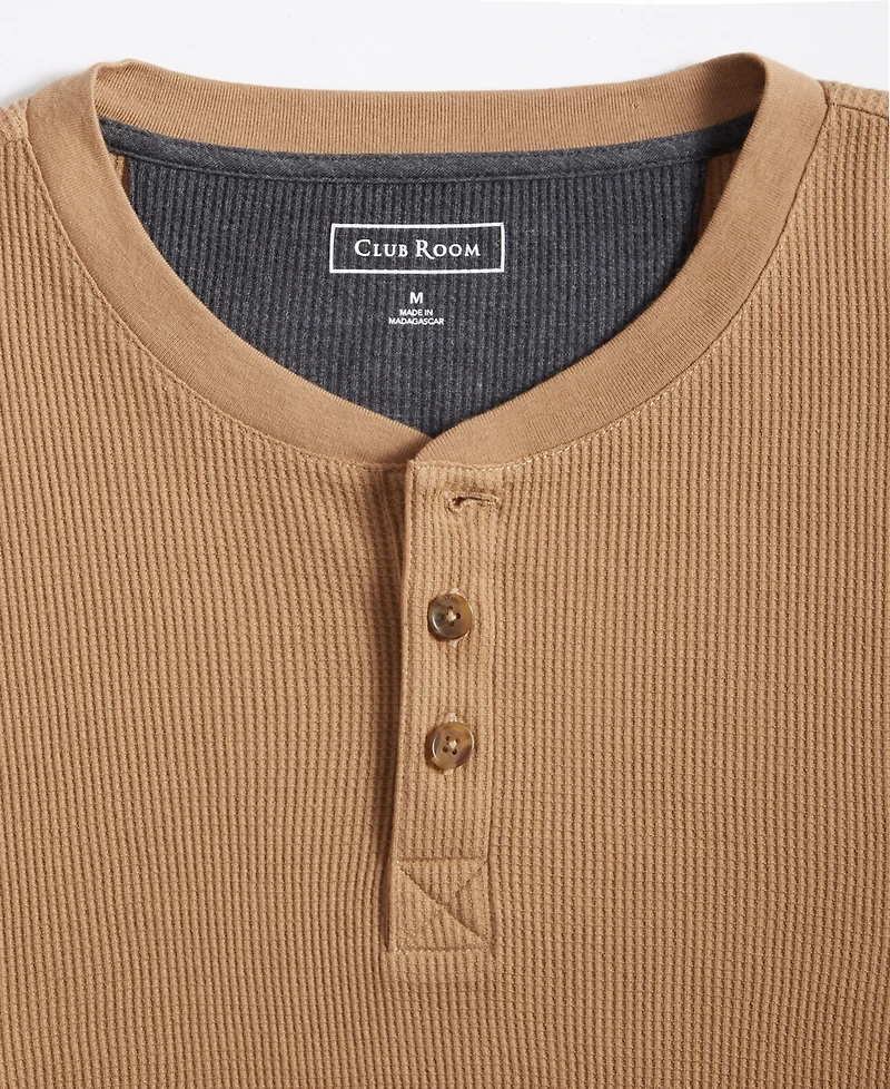 Club Room Men's Thermal Long-Sleeve Henley, Created for Macy's