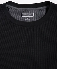 Club Room Men's Thermal Long-Sleeve Ribbed Crewneck Sweater, Created for Macy's